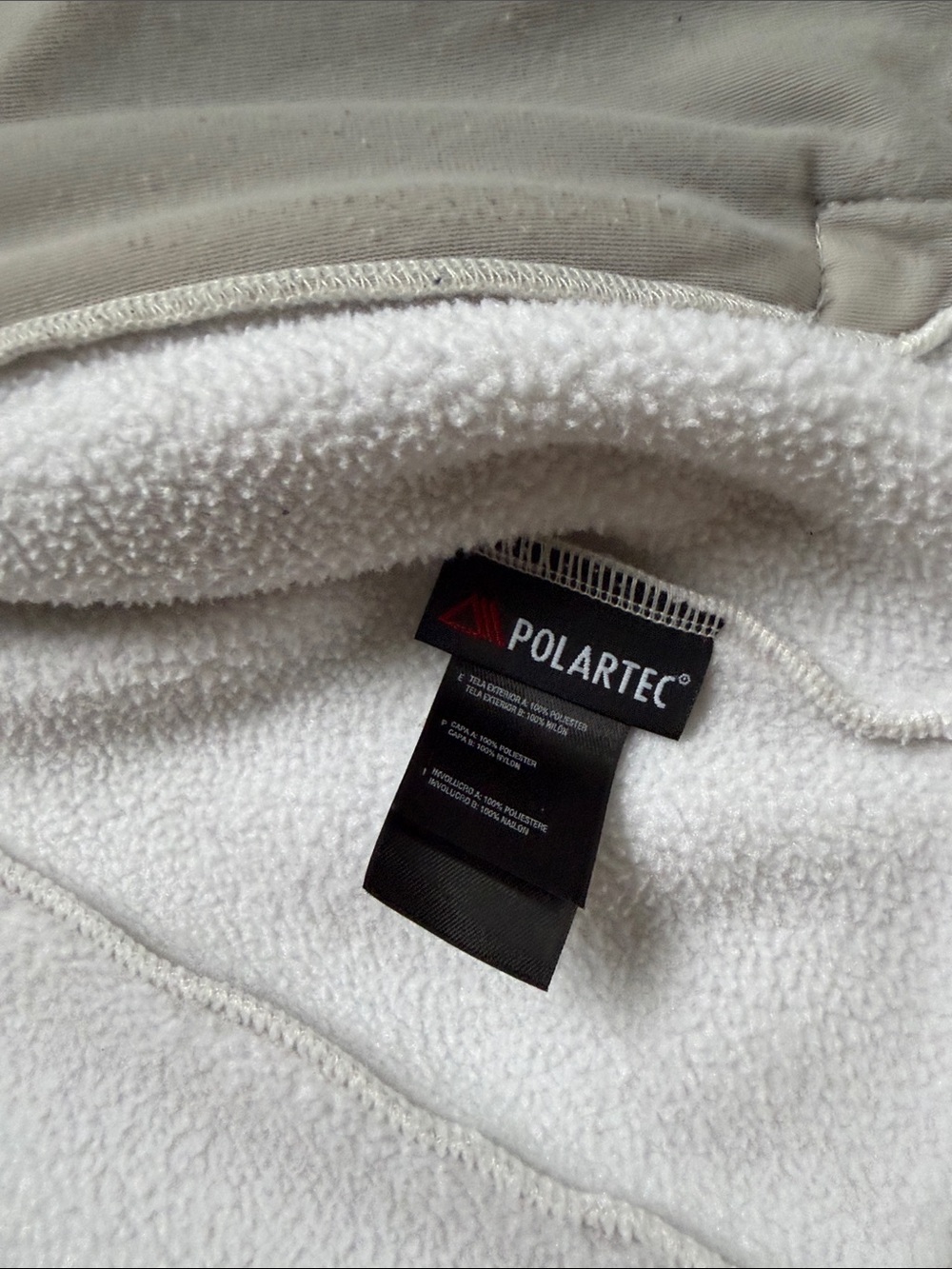 The North Face Off-White/Cream Denali Fleece Zip Jacket S/P - Picture 5 of 5